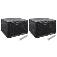 vidaXL Överdrag för trädgårdsmöbler 2 st 8 öljetter 135x135x90 cm