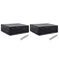 vidaXL Överdrag för trädgårdsmöbler 2 st 8 öljetter 250x210x90 cm