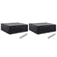 vidaXL Överdrag för trädgårdsmöbler 2 st 8 öljetter 250x210x90 cm
