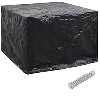 vidaXL Överdrag för trädgårdsmöbler 2 st 8 öljetter 122x112x98 cm
