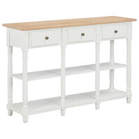 vidaXL Konsolbord vit 120x30x76 cm MDF