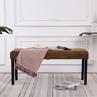 vidaXL Bänk 106 cm konstmocka brun