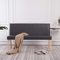 vidaXL Bänk 139,5 cm konstläder grå