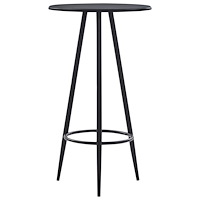 vidaXL Barbord svart 60x107,5 cm MDF