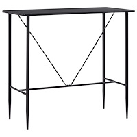 vidaXL Barbord svart 120x60x110 cm MDF