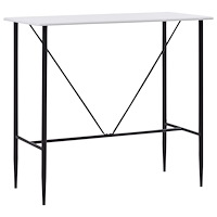 vidaXL Barbord vit 120x60x110 cm MDF