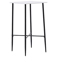 vidaXL Barbord vit 60x60x111 cm MDF