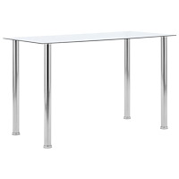 vidaXL Matbord transparent 120x60x75 cm härdat glas