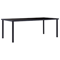 vidaXL Matbord svart 200x100x75 cm härdat glas