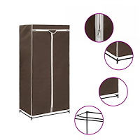 vidaXL Garderob brun 75x50x160 cm