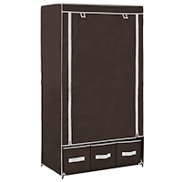 vidaXL Garderob brun 87x49x159 cm tyg
