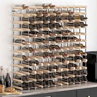 vidaXL Vinställ för 120 flaskor massiv furu