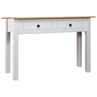 vidaXL Avlastningsbord vit 110x40x72 cm massiv furu panama
