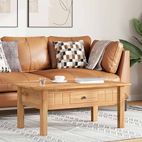 vidaXL Soffbord 100x60x43,5 cm massiv furu panama