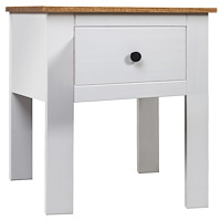 vidaXL Sängbord vit 46x40x57 cm furu Panama