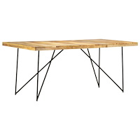vidaXL Matbord 180x90x76 cm massivt mangoträ