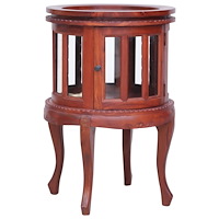 vidaXL Vitrinbord brun 50x50x76 cm massiv mahogny