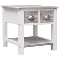 vidaXL Sidobord grå 40x40x40 cm paulownia