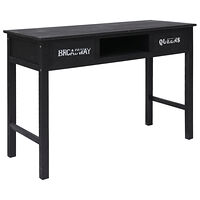 vidaXL Avlastningsbord svart 110x45x76 cm trä
