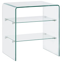 vidaXL Soffbord 50x40x56 cm härdat glas