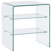 vidaXL Soffbord 50x40x56 cm härdat glas