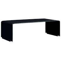 vidaXL Soffbord svart 98x45x31 cm härdat glas
