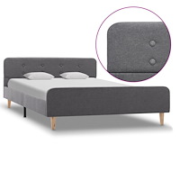 vidaXL Sängram utan madrass ljusgrå tyg 120x200 cm