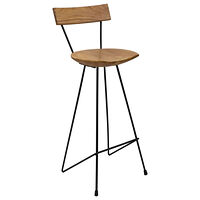 vidaXL Barstolar 2 st massiv teak