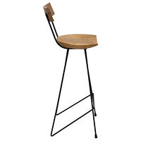 vidaXL Barstolar 2 st massiv teak