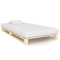 vidaXL Pallsäng utan madrass massiv furu 100x200 cm