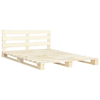 vidaXL Pallsäng utan madrass massiv furu 180x200 cm