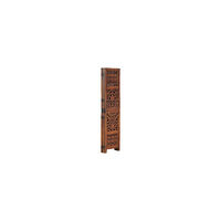 vidaXL Rumsavdelare 5 paneler handsnidad brun 200x165 cm mangoträ