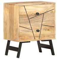 vidaXL Sängbord 40x30x50 cm massivt mangoträ