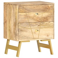 vidaXL Sängbord 40x30x50 cm massivt mangoträ