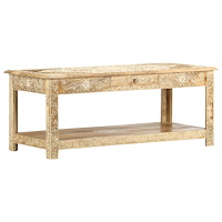 vidaXL Soffbord 110x50x45 cm mandmålat massivt mangoträ