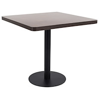 vidaXL Bistrobord mörkbrun 80X80 cm MDF