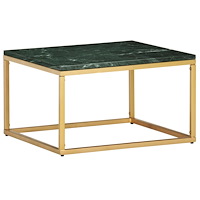 vidaXL Soffbord grön 60x60x35 cm äkta sten med marmorstruktur