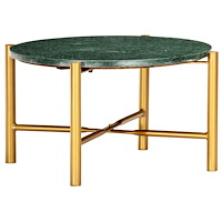 vidaXL Soffbord grön 60x60x35 cm äkta sten med marmorstruktur