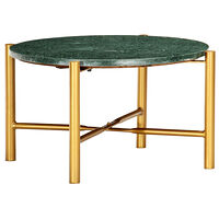 vidaXL Soffbord grön 60x60x35 cm äkta sten med marmorstruktur