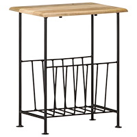 vidaXL Tidningsställ 40x30x50 cm massivt mangoträ och stål