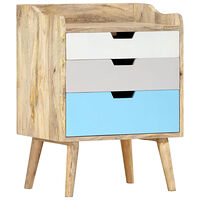 vidaXL Sängbord 47x35x63 cm massivt mangoträ