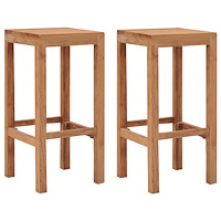 vidaXL Barstolar 2 st massiv teak