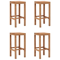 vidaXL Barstolar 4 st massiv teak
