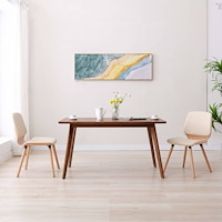 vidaXL Matstolar 2 st gräddvit konstläder