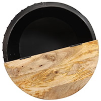 vidaXL Soffbord runt 53x43 cm massivt mangoträ