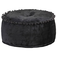 vidaXL Rund sammetspuff 40x20 cm antracit