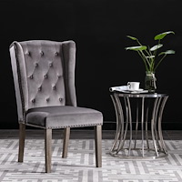 vidaXL Matstol grå sammet