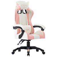 vidaXL Racingstol rosa konstläder