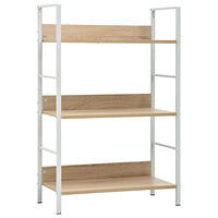 vidaXL Bokhylla 3 hyllor ek 60x27,6x90,5 cm konstruerat trä