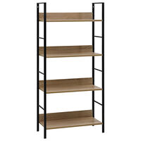 vidaXL Bokhylla 4 hyllplan ek 60x27,6x124,5 cm konstruerat trä